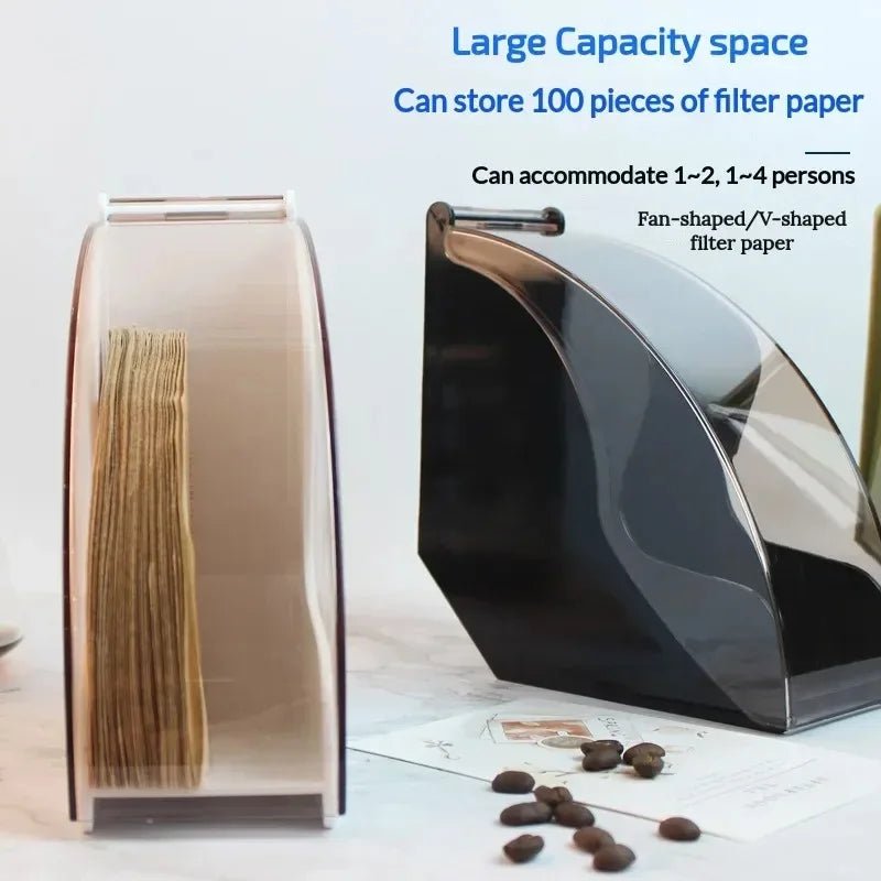 Soporte moderno para filtros de café BrewNest para vertido manual — Cubierta de acrílico