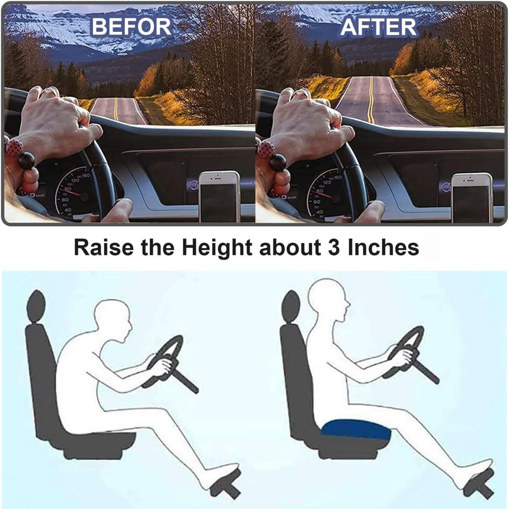 Cojín ergonómico para asiento de automóvil VistaLift — elevación del asiento y soporte para la espalda y la cadera