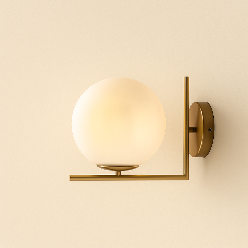 Astra Modern Wall Sconce Featuring Frosted Globe Light For Warm Ambient Living Spaces