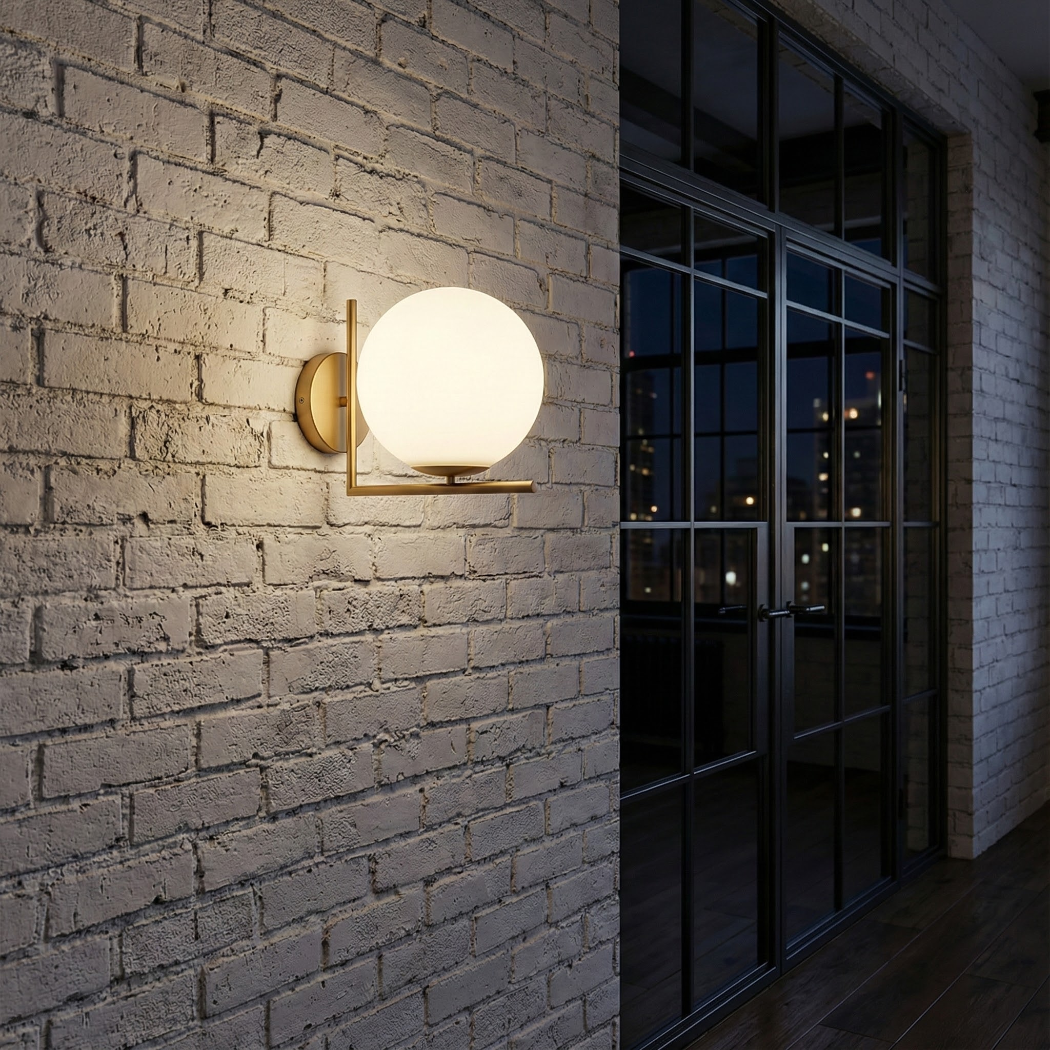 Astra Modern Wall Sconce Featuring Frosted Globe Light For Warm Ambient Living Spaces
