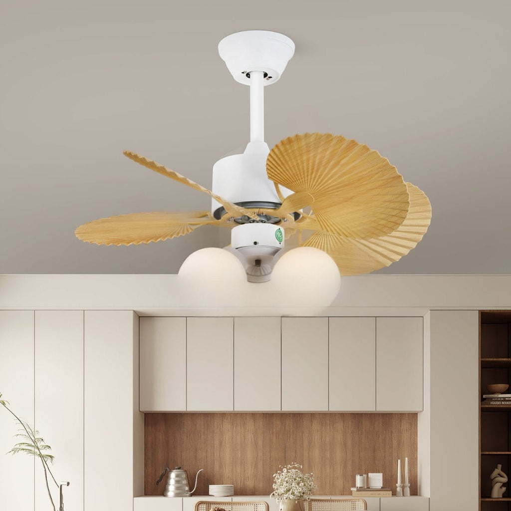 Aurelia Vintage Ceiling Fan With Wood And LED Lighting