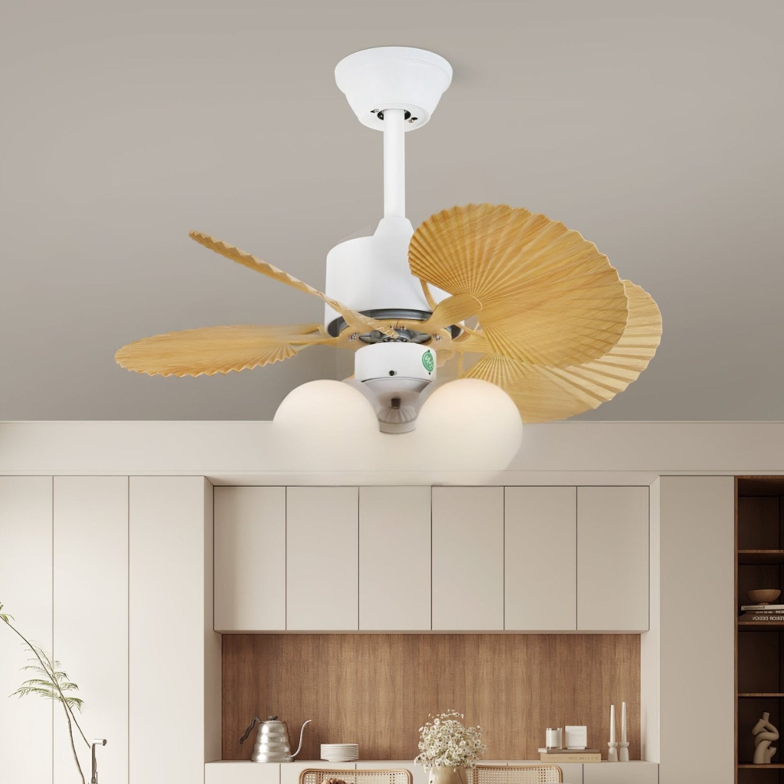 Aurelia Vintage Ceiling Fan With Wood And LED Lighting