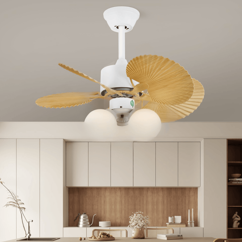 Aurelia Vintage Ceiling Fan With Wood And LED Lighting