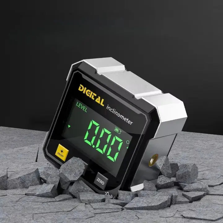 Inclinometro digitale e misuratore di angoli — Display luminoso, linea laser nitida, allineamento preciso