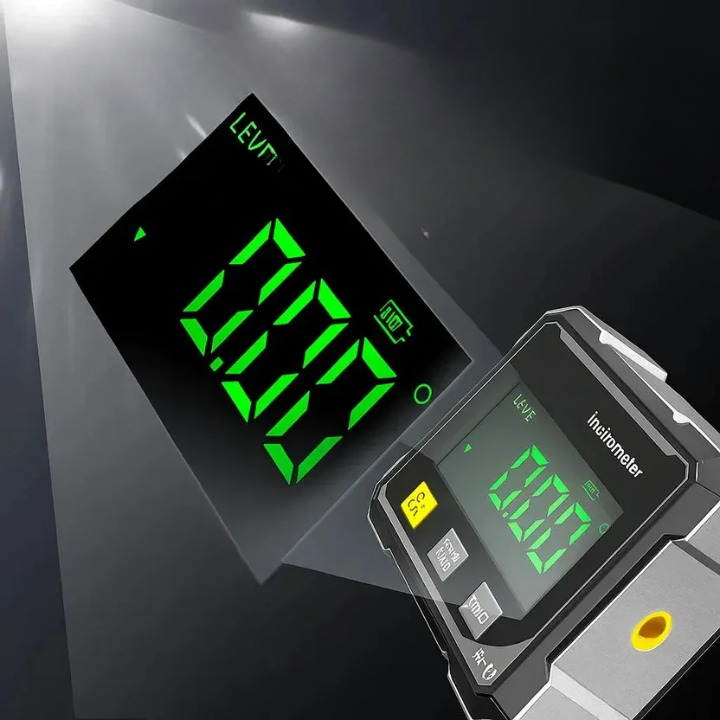 Digitale laserhoekzoeker - magnetische basis met 4 zijden, nauwkeurigheid van ±0.2°