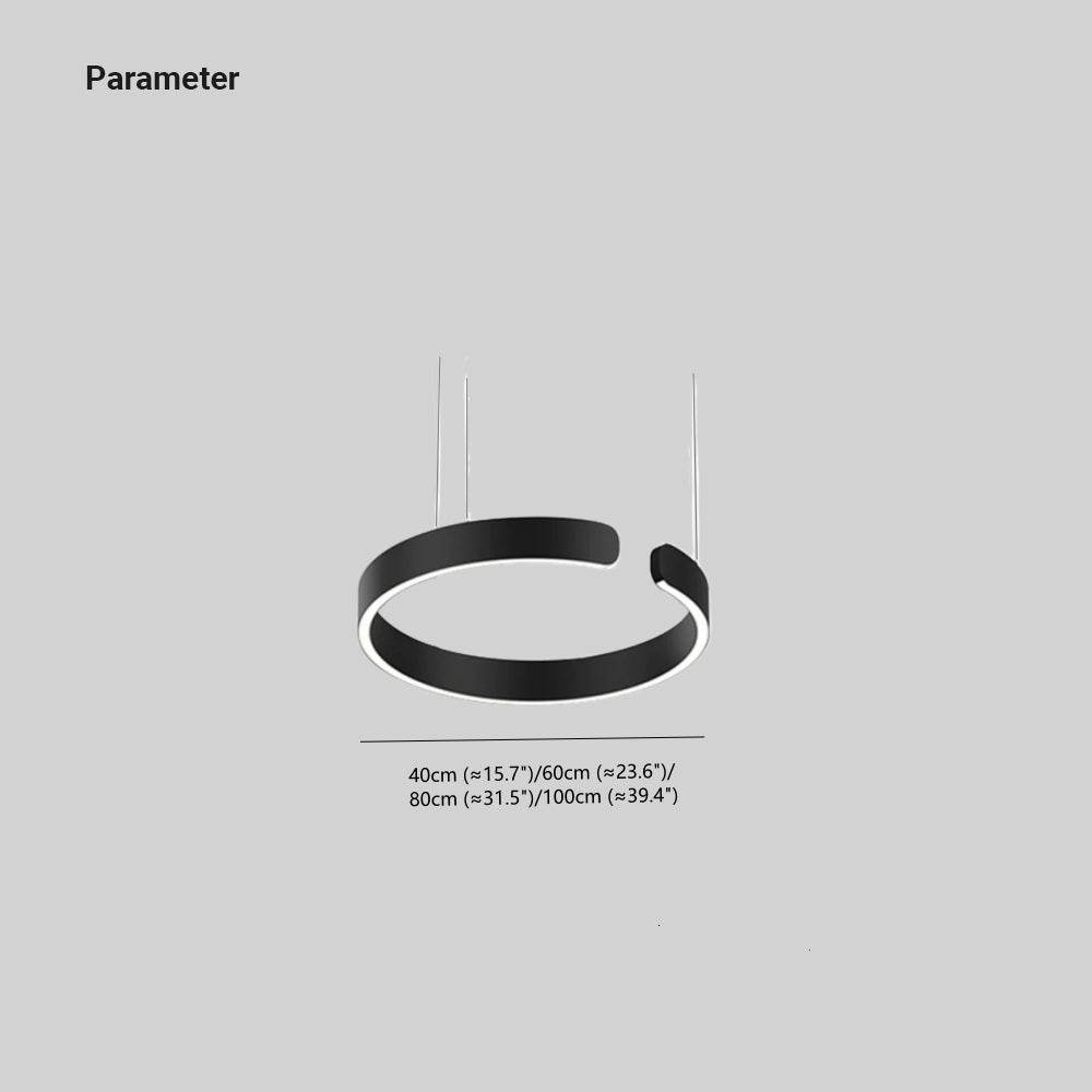 Nyxara Architectural LED Pendant With Offset Ring Pair For Modern Living Spaces And Hallways