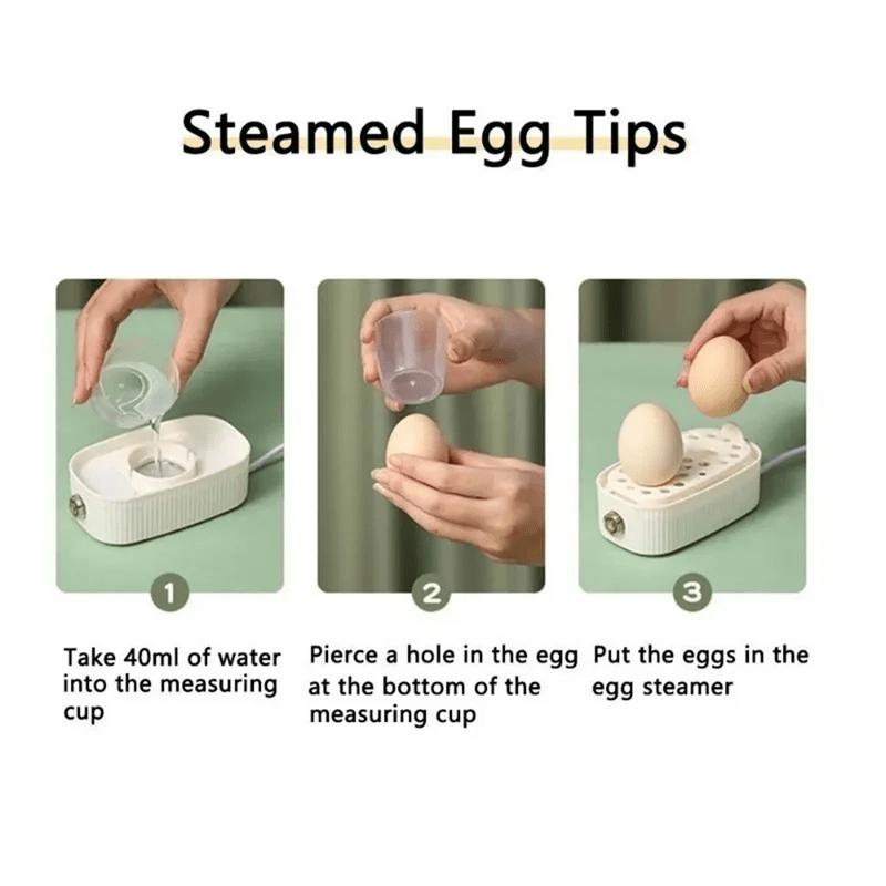 EggEase elektrisk eggkoker og posjeringsapparat — tre justerbare varmenivåer