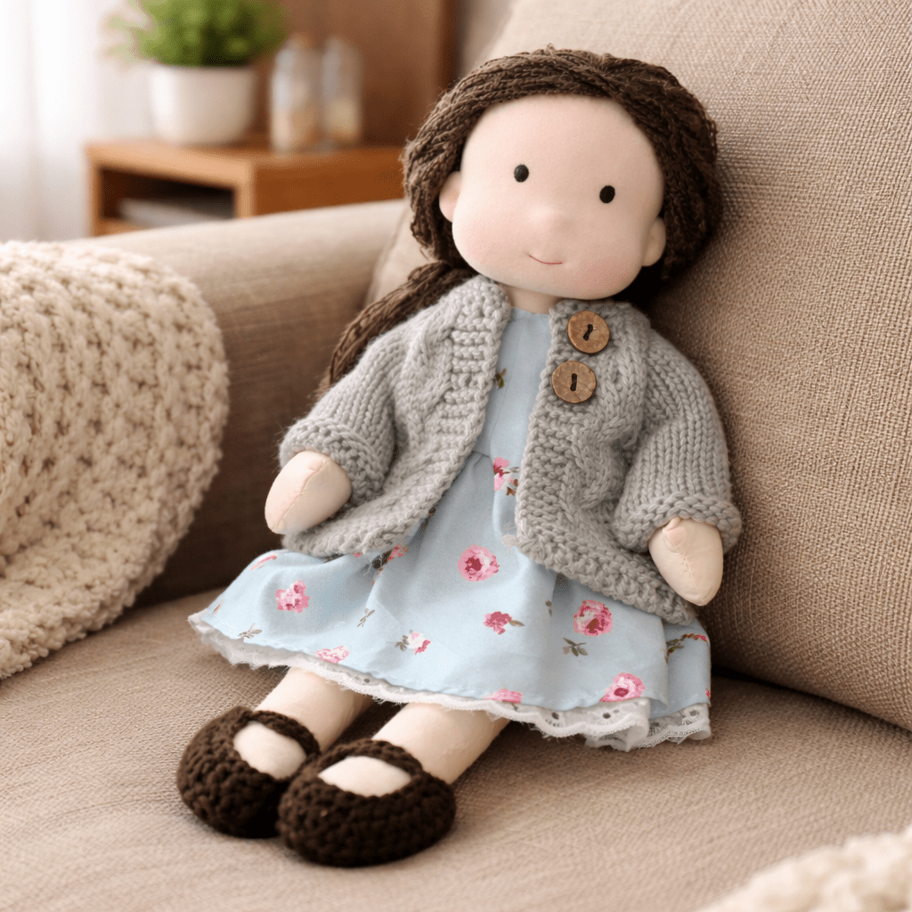 ELORA – Handmade Waldorf Doll Made of Cotton for Creative Play 16