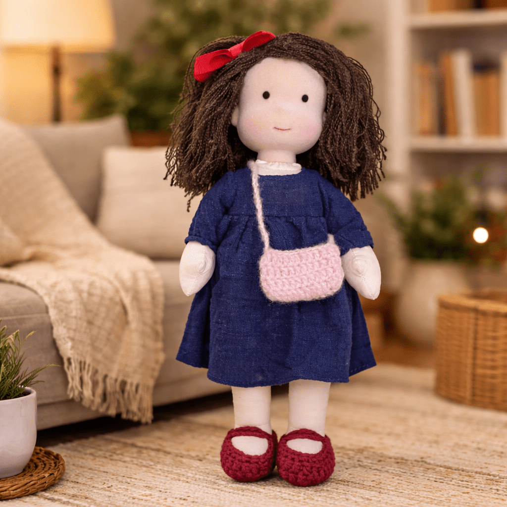 ELORA – Handmade Waldorf Doll Made of Cotton for Creative Play 10
