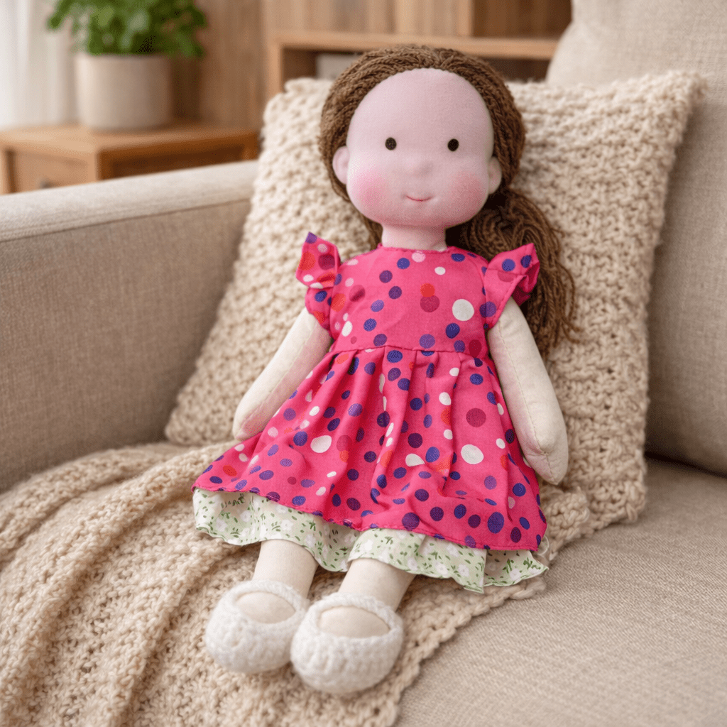 ELORA – Handmade Waldorf Doll Made of Cotton for Creative Play 23