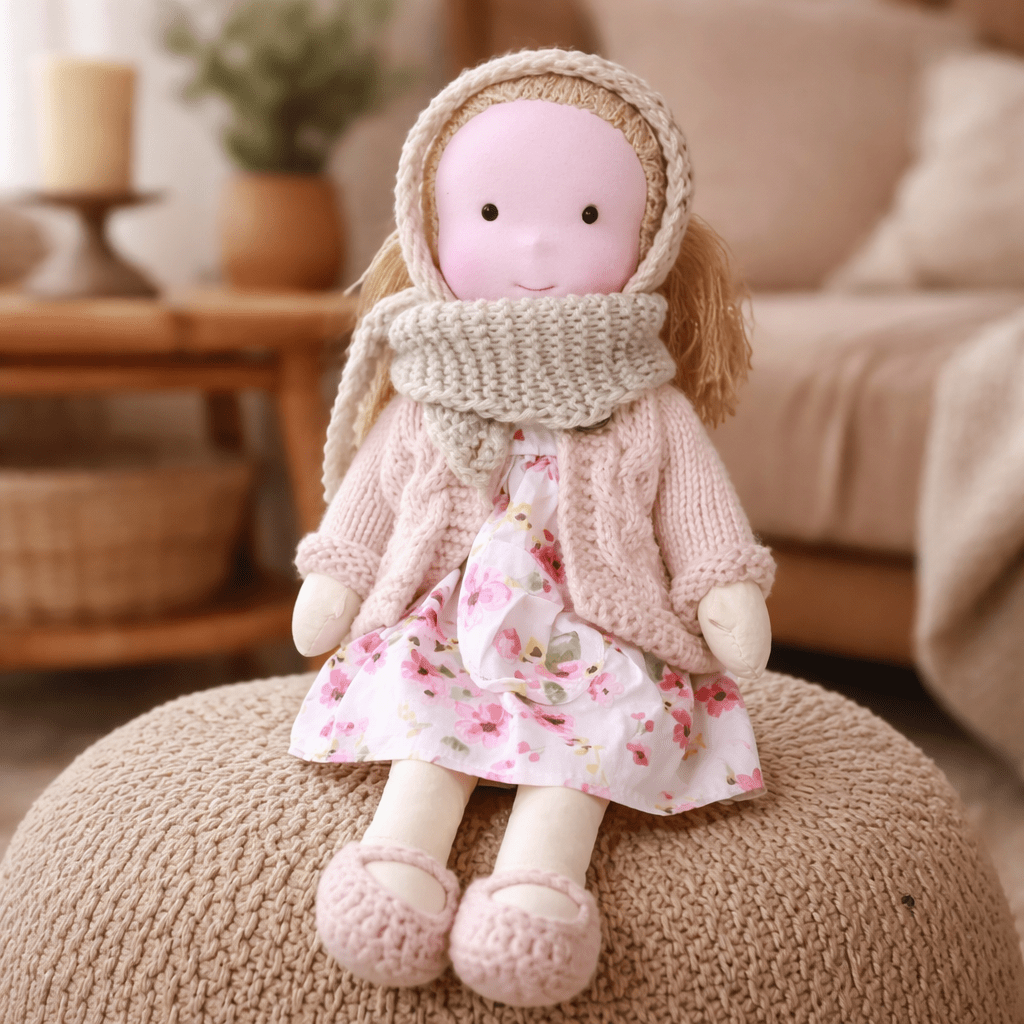 ELORA – Handmade Waldorf Doll Made of Cotton for Creative Play 20