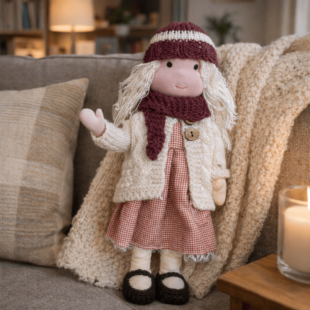 ELORA – Handmade Waldorf Doll Made of Cotton for Creative Play 24