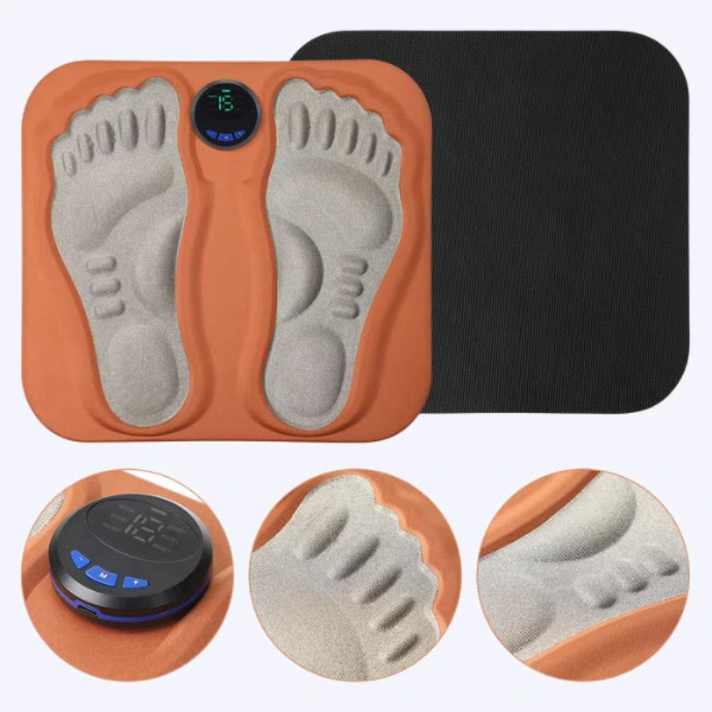 EMS Foot Stimulation Mat — Compact Design, Adjustable Intensity Settings