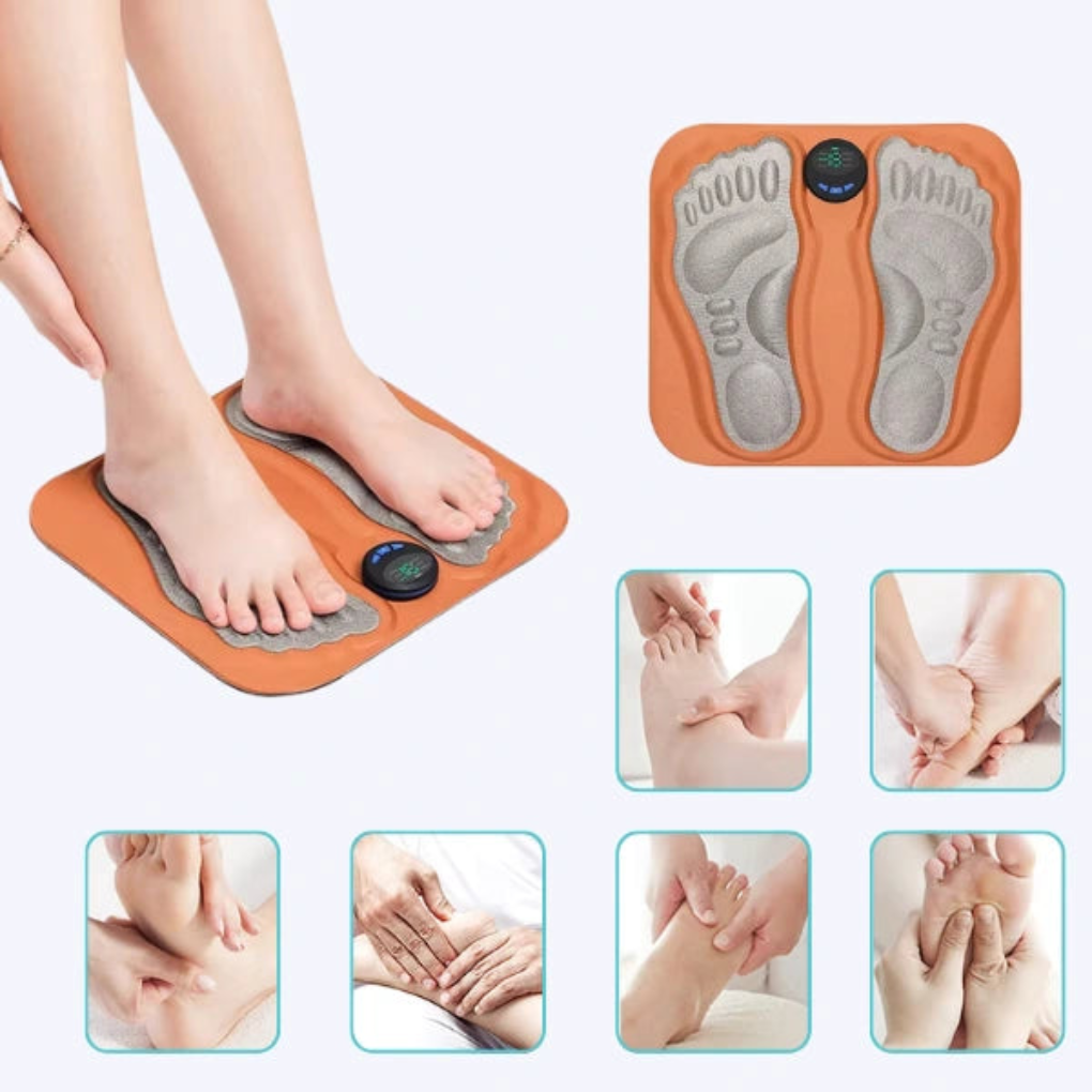 EMS Foot Stimulation Mat — Compact Design, Adjustable Intensity Settings