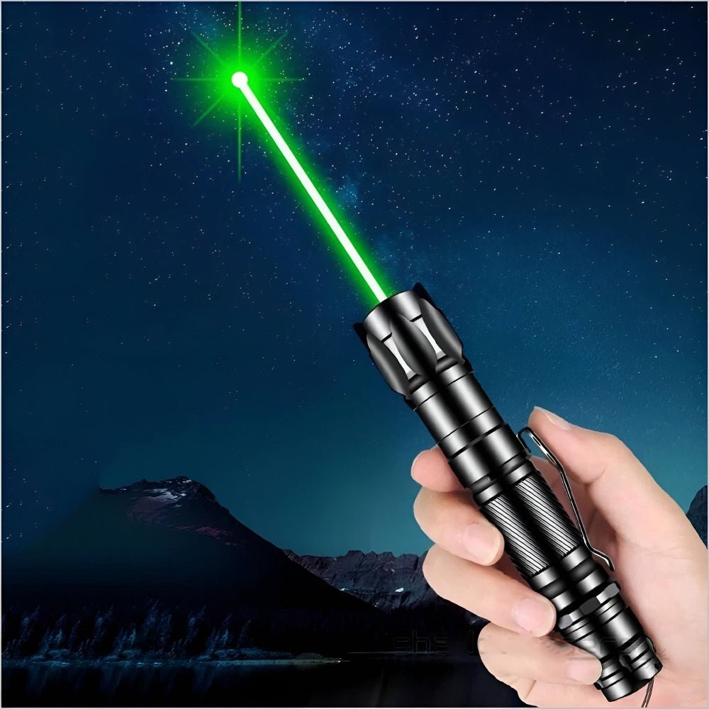 Ekologinen USB-ladattava vihreä laserosoitin — kompakti kirkas 532nm:n säde