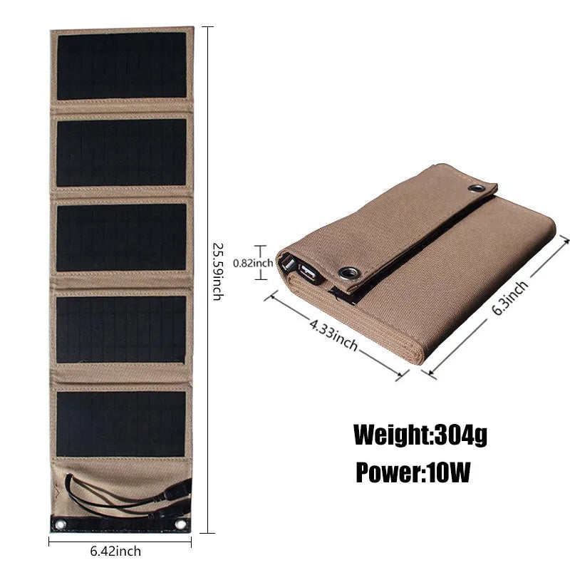 EcoCharge solcelle-powerbank — To USB-porte, vandtæt design
