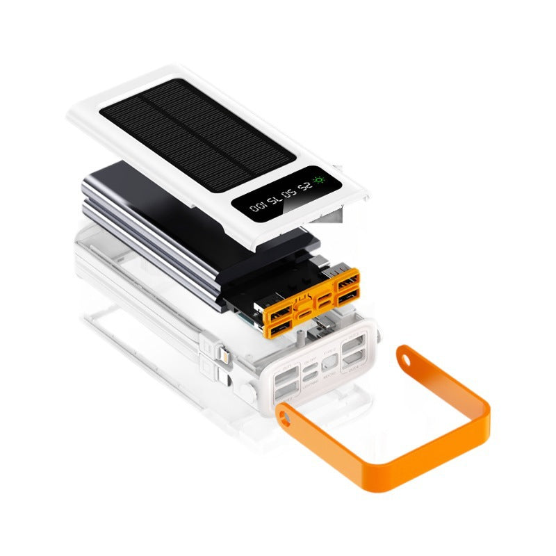 EcoCharge 20,000 mAh Portable Solar Charger — LED Indicator, Wall and Solar Charging