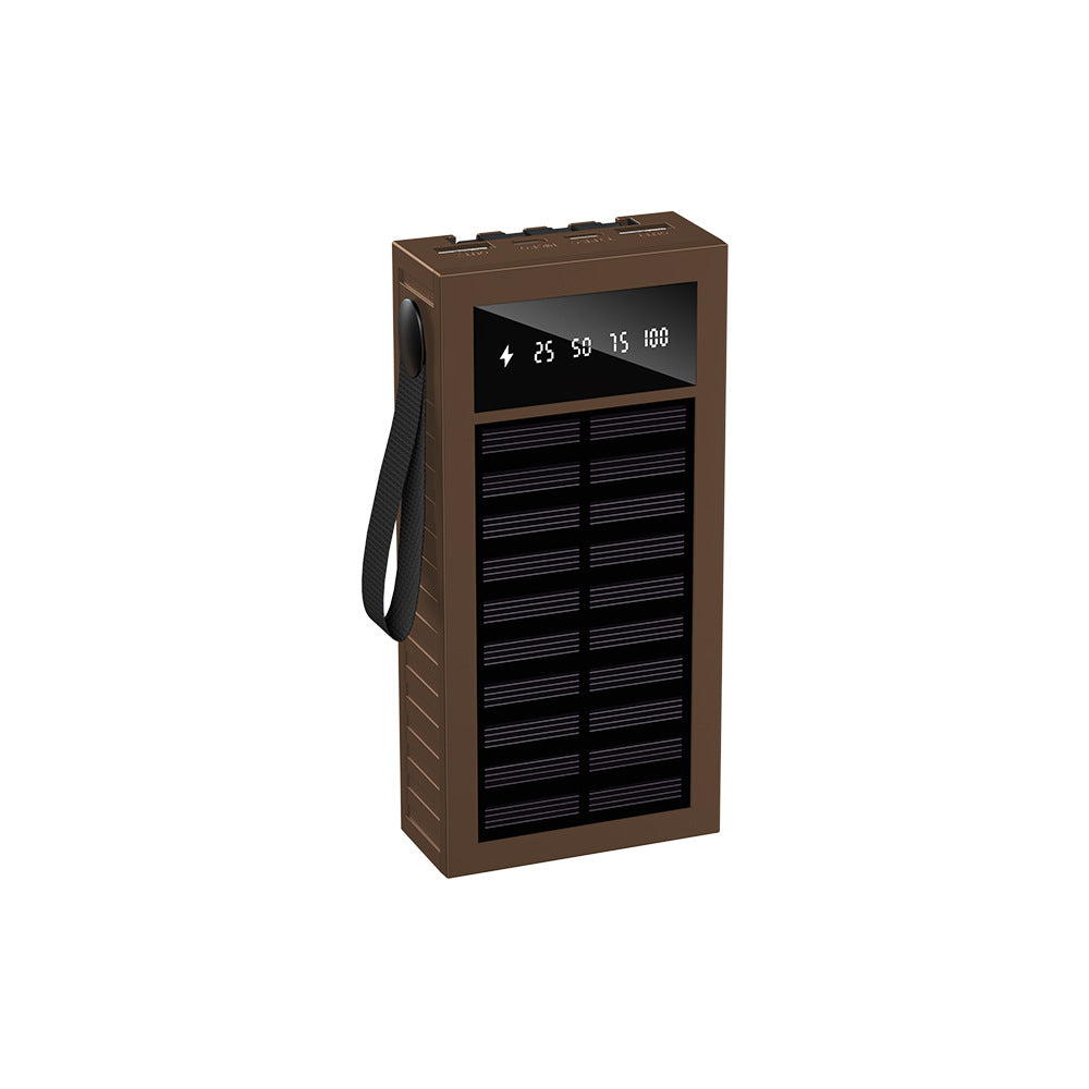 EcoCharge 20,000 mAh Portable Solar Charger — LED Indicator, Wall and Solar Charging
