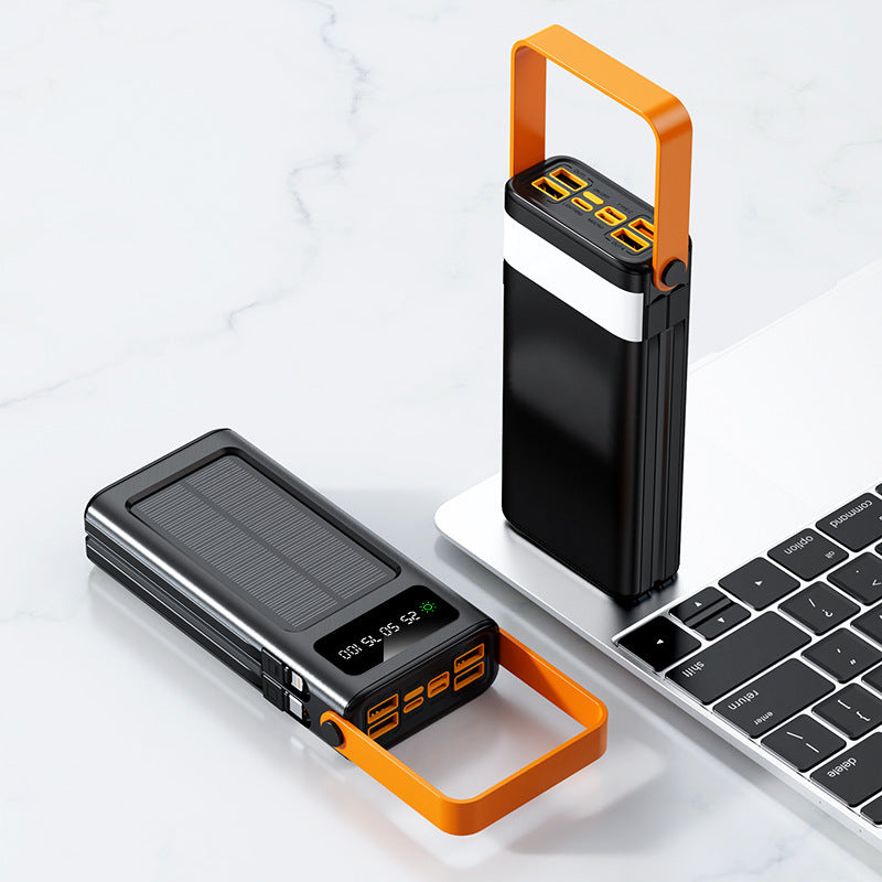 EcoCharge 20,000 mAh Portable Solar Charger — LED Indicator, Wall and Solar Charging