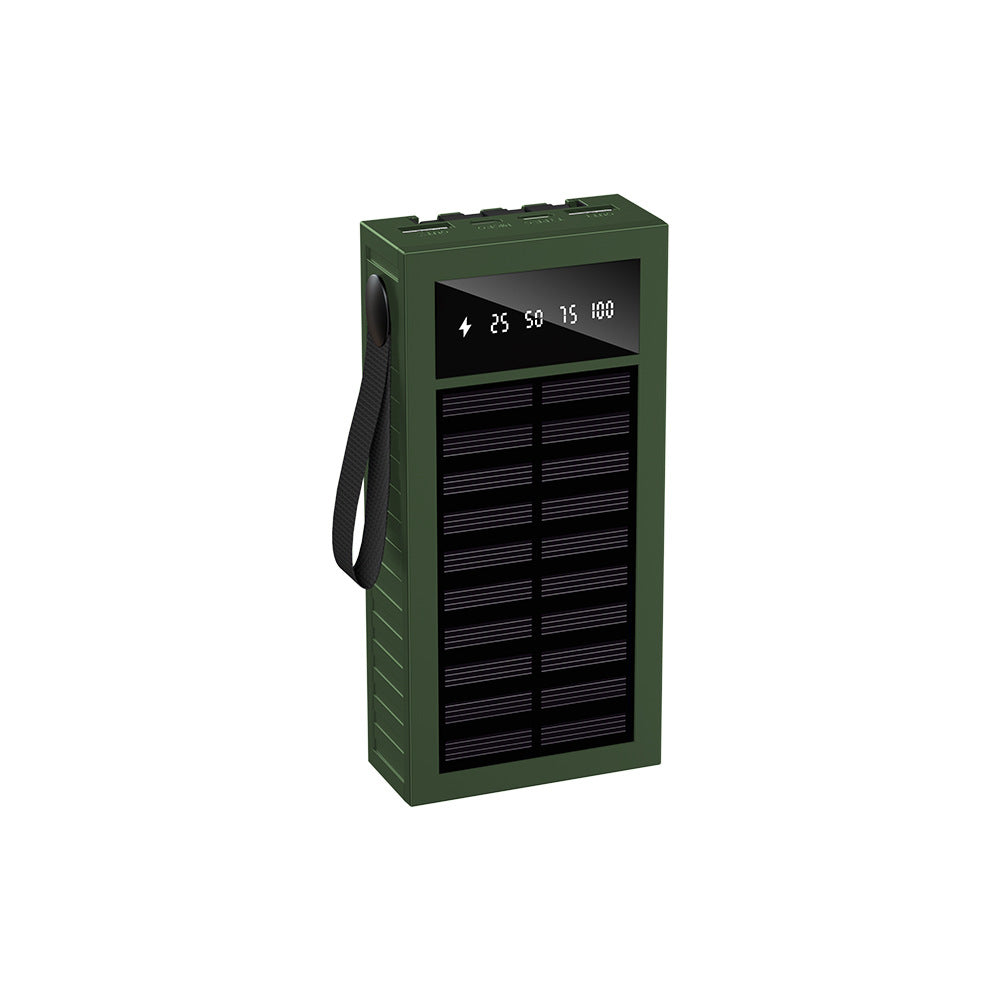 EcoCharge 20,000 mAh Portable Solar Charger — LED Indicator, Wall and Solar Charging