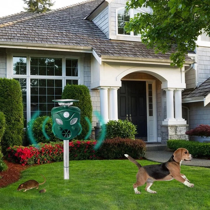 EcoGuard Solar Animal Deterrent System — Motion-Sensing, 360-Degree Wireless Coverage