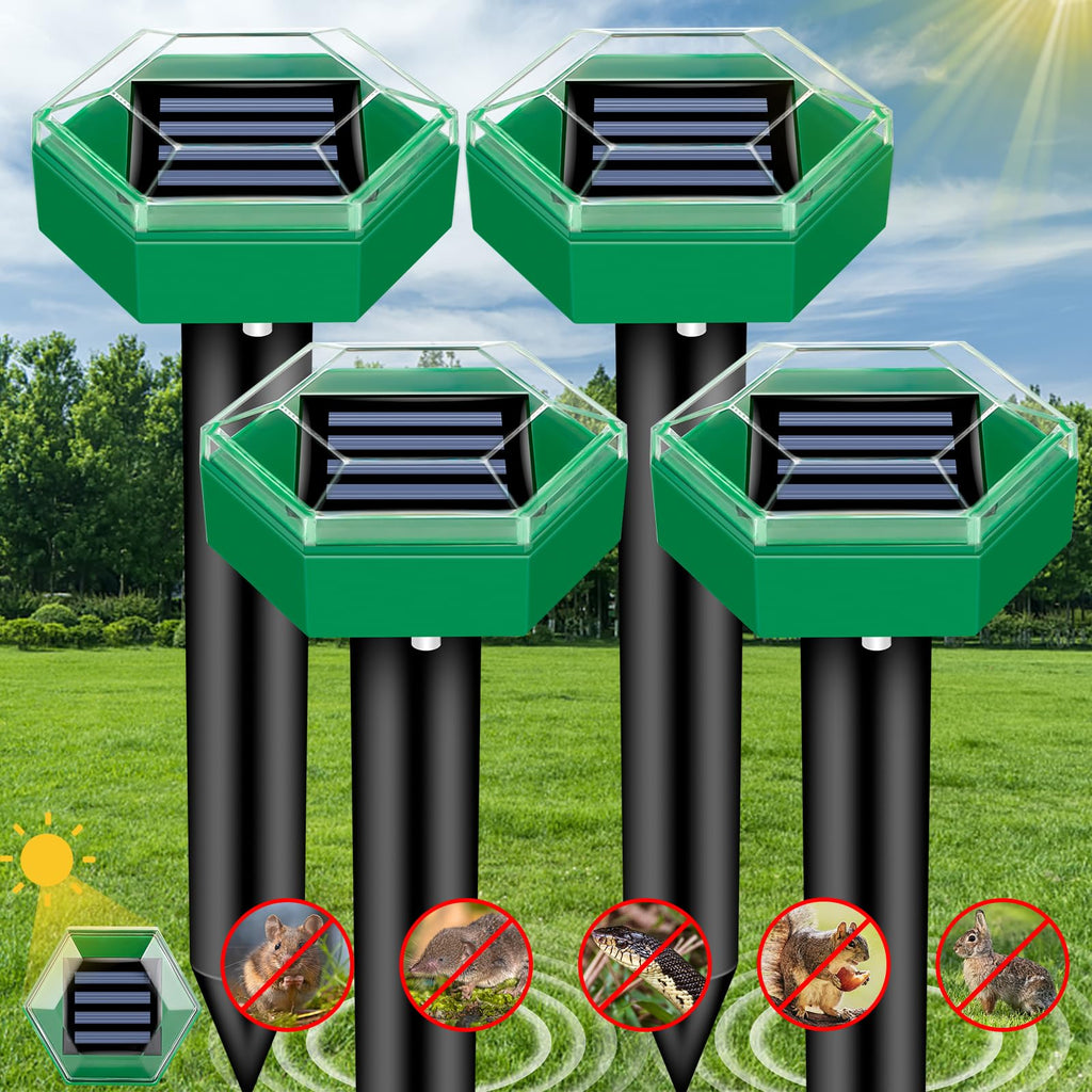 EcoGuard Solar Powered Ultrasonic Pest Deterrent — Extended Coverage, Tool-Free Placement