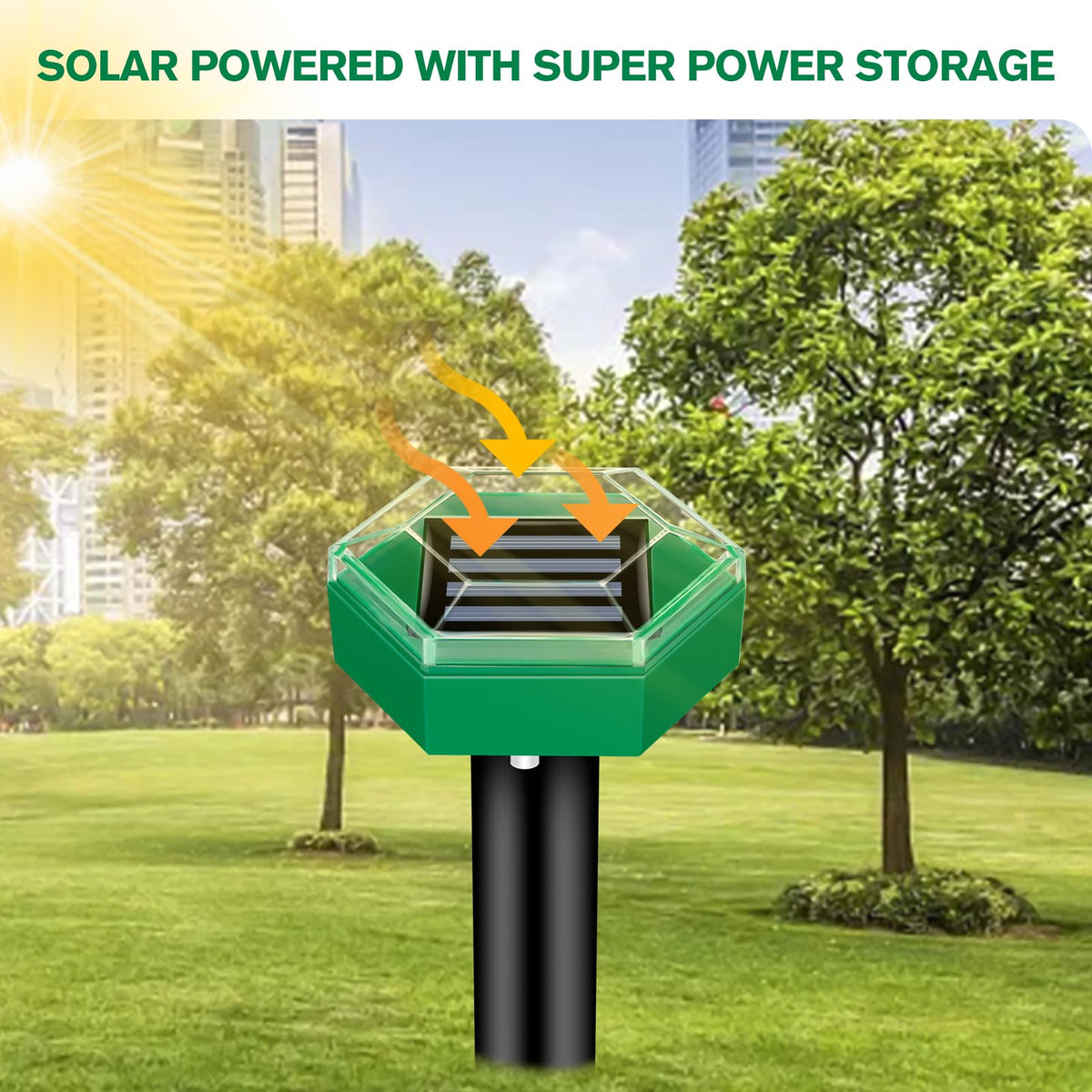 EcoGuard Solar Powered Ultrasonic Pest Deterrent — Extended Coverage, Tool-Free Placement
