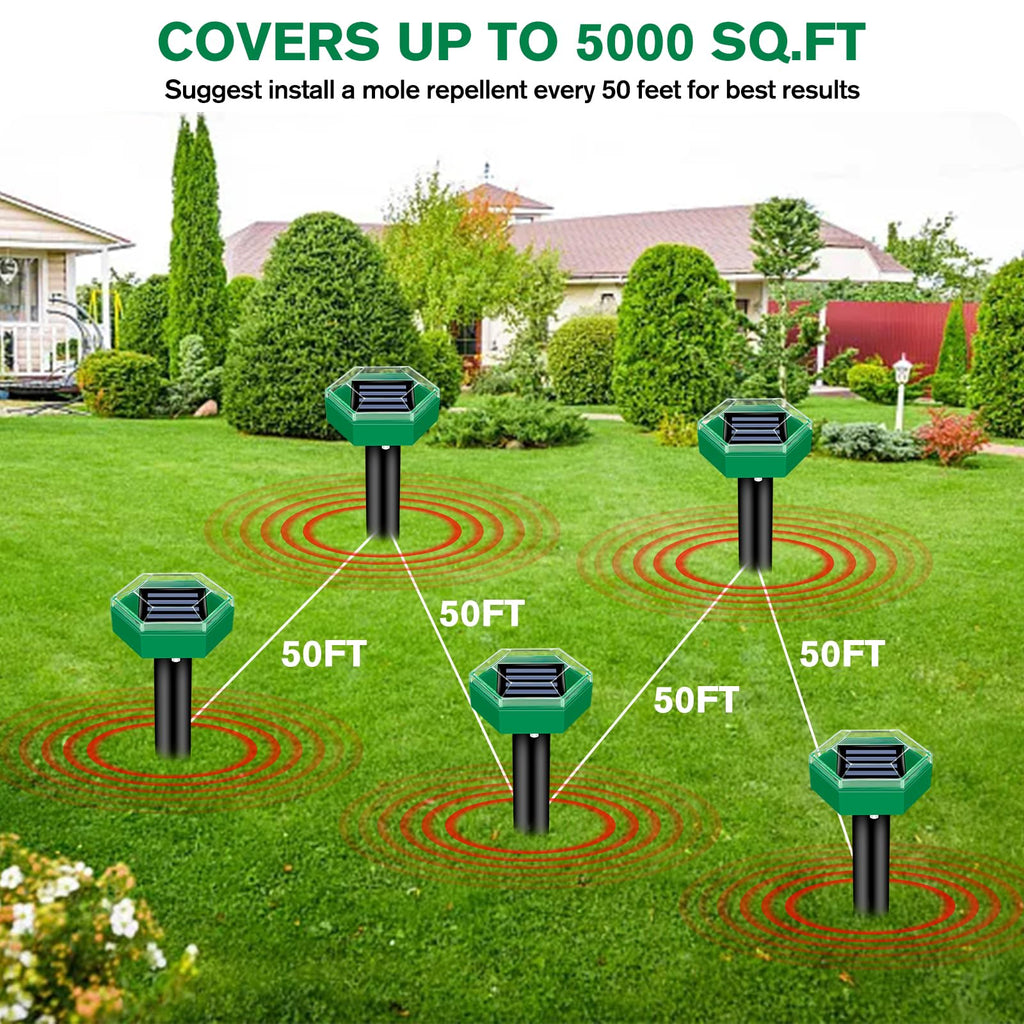 EcoGuard Solar Powered Ultrasonic Pest Deterrent — Extended Coverage, Tool-Free Placement