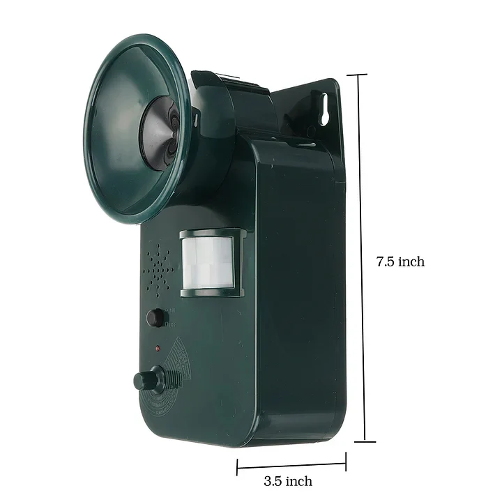 EcoShield Ultrasonic Animal Deterrent — Battery Powered, Motion Detection, LED Flash, Portable