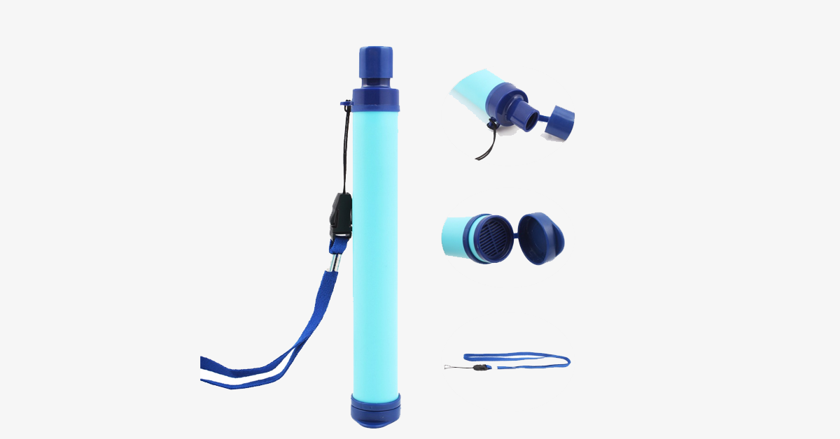 EcoStraw Wasserreinigungsstrohhalm — Persönlicher Filter mit direkter Saugfunktion für 264 Gallonen