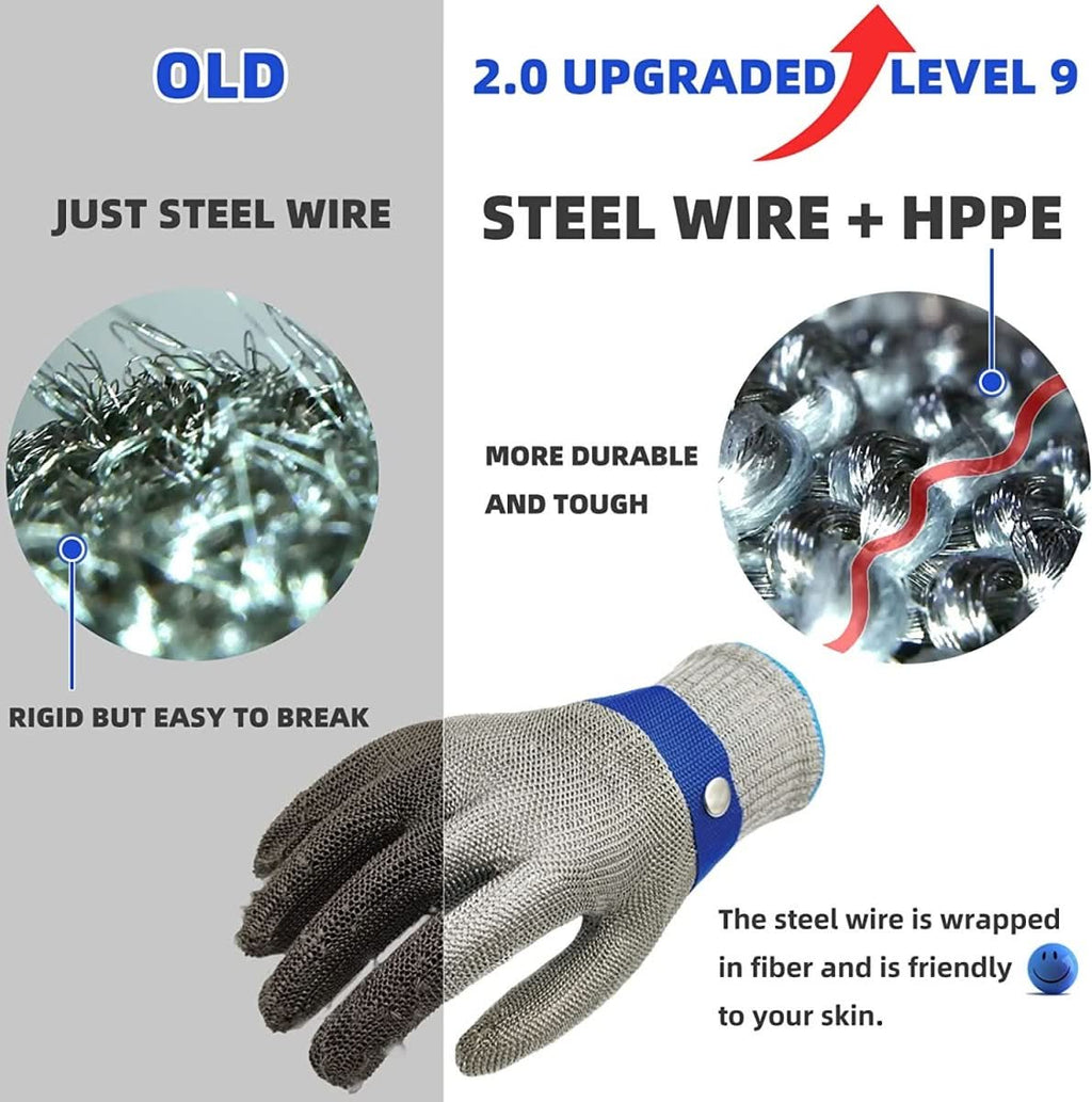 NexaGuard Pro Maximum Cut Resistance Protective Gloves — Stainless Steel