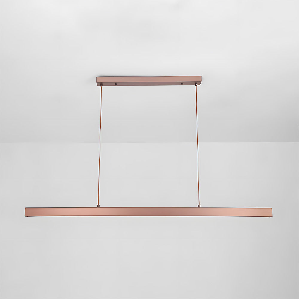 Verumo Linear LED Pendant Lamp In Black Metal For Kitchen Island Or Dining Table