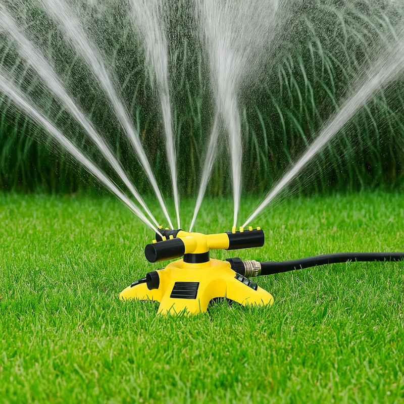 Lawn Sprinkler — 360 Degree Rotation and Adjustable Angle Nozzles