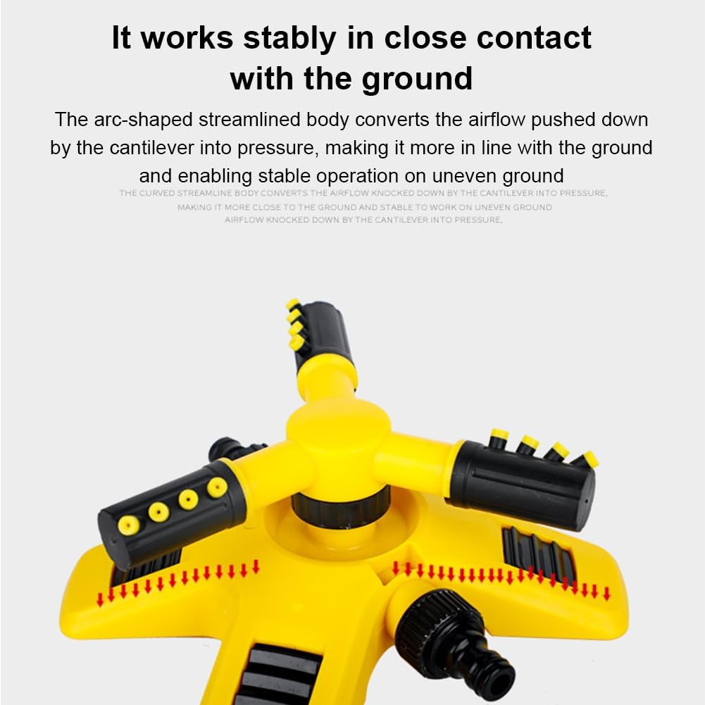 Lawn Sprinkler — 360 Degree Rotation and Adjustable Angle Nozzles