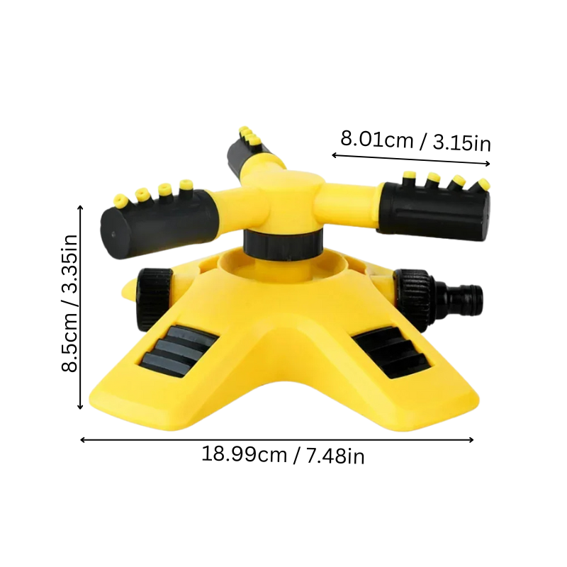 Lawn Sprinkler — 360 Degree Rotation and Adjustable Angle Nozzles