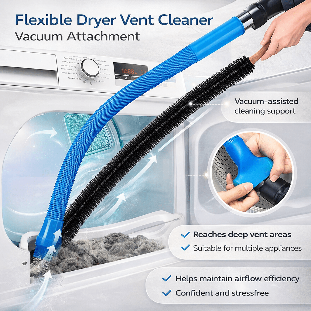 Dryer Vent Cleaner – Extended Reach Lint Eliminator Brush