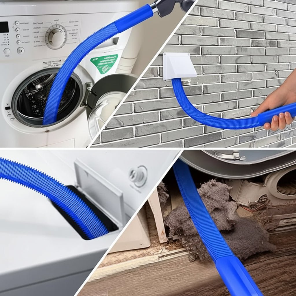Lint Eliminator Long Reach Cleaning Tool — 114cm Flexible Shaft, Rigid Bristle Head for Deep Channel Access