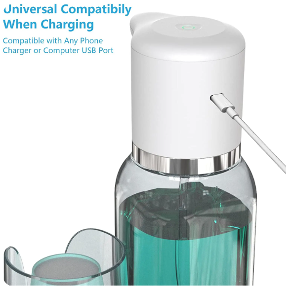 Touchless Mouthwash Dispenser — Infrared Sensor, Volume Control, 750ml