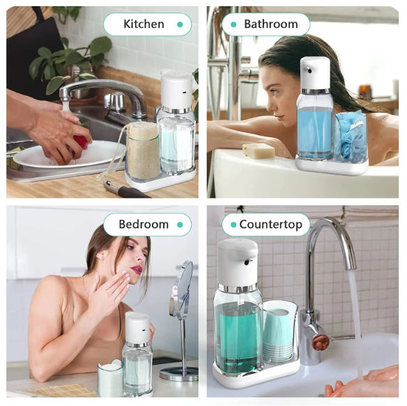 Touchless Mouthwash Dispenser — Infrared Sensor, Volume Control, 750ml