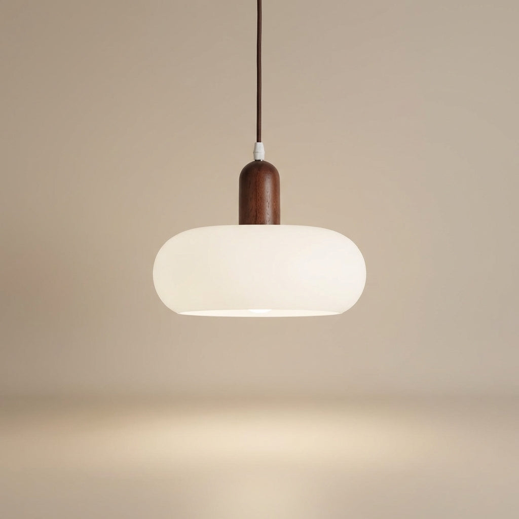 Nova Scandinavian Wood And Glass Pendant Lamp For Dining Rooms Kitchens And Cozy Living Spaces