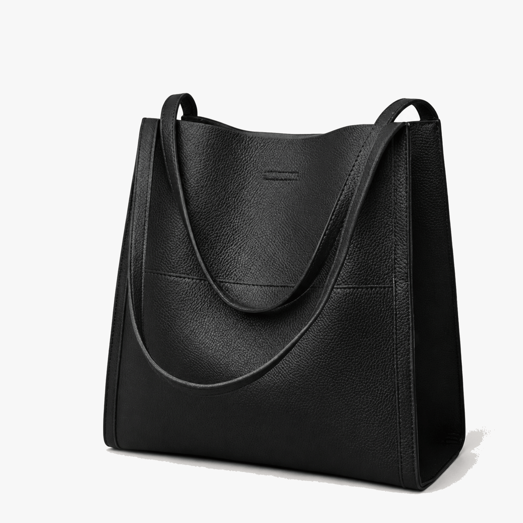 Sac cabas structuré à bandoulière — base rigide, compartiment principal spacieux