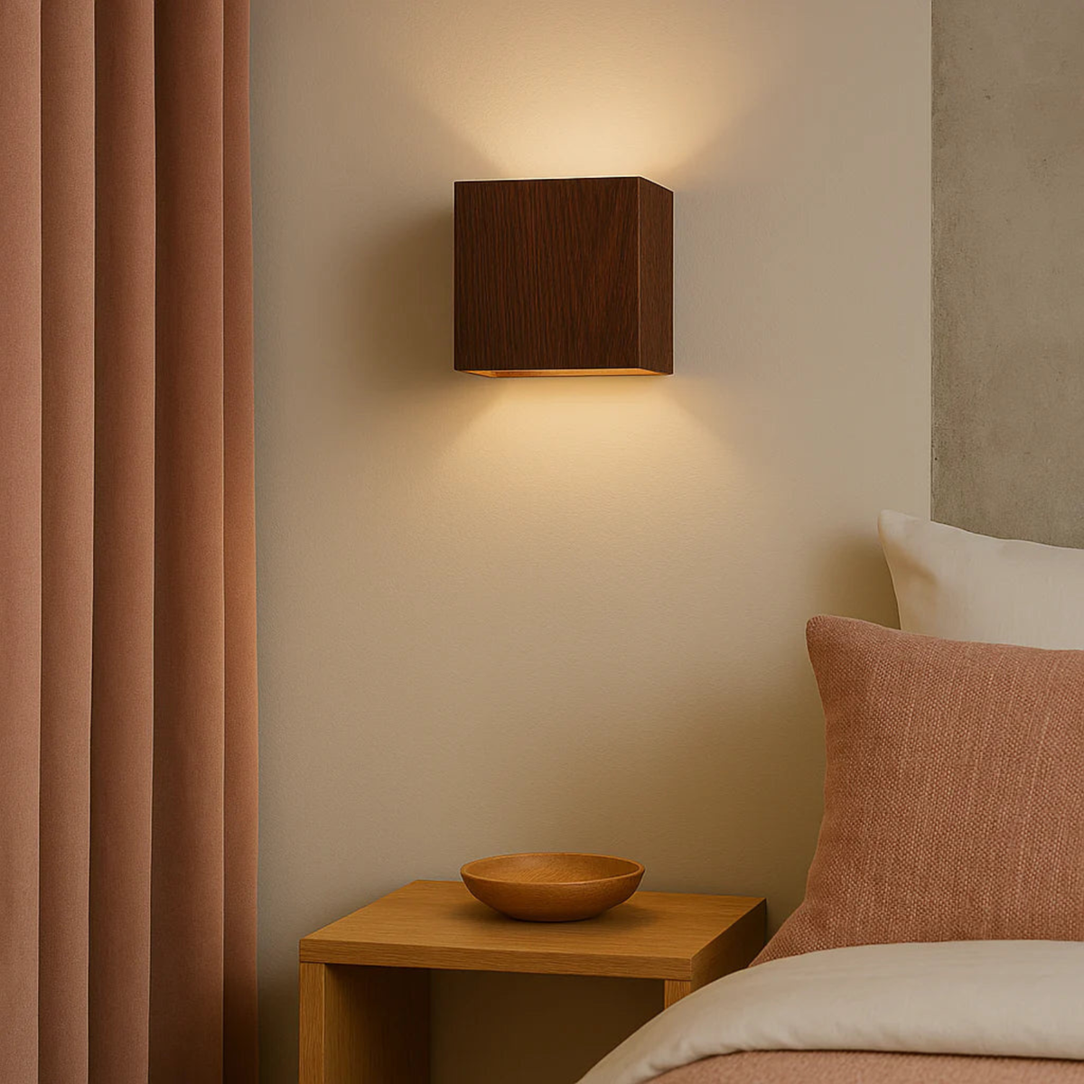 Applique cubica da parete — Illuminazione LED integrata, compatta e da parete