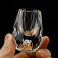 6-Piece Crystal Shot Glass Set — Elegant Faceted Cut