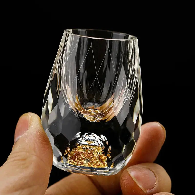 6-Piece Crystal Shot Glass Set — Elegant Faceted Cut