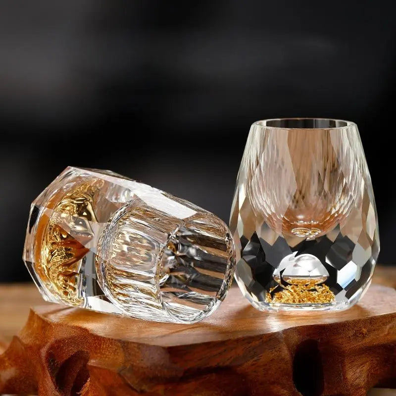 6-Piece Crystal Shot Glass Set — Elegant Faceted Cut