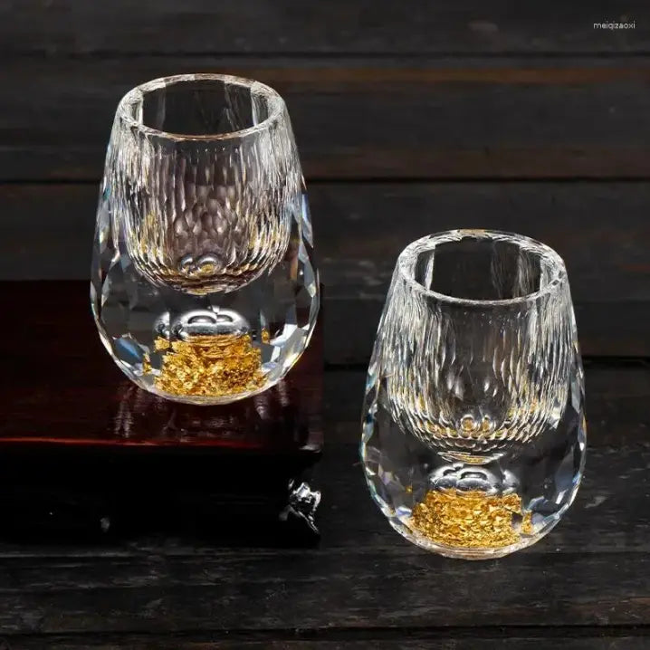 6-Piece Crystal Shot Glass Set — Elegant Faceted Cut