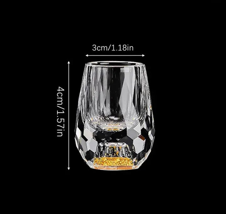6-Piece Crystal Shot Glass Set — Elegant Faceted Cut