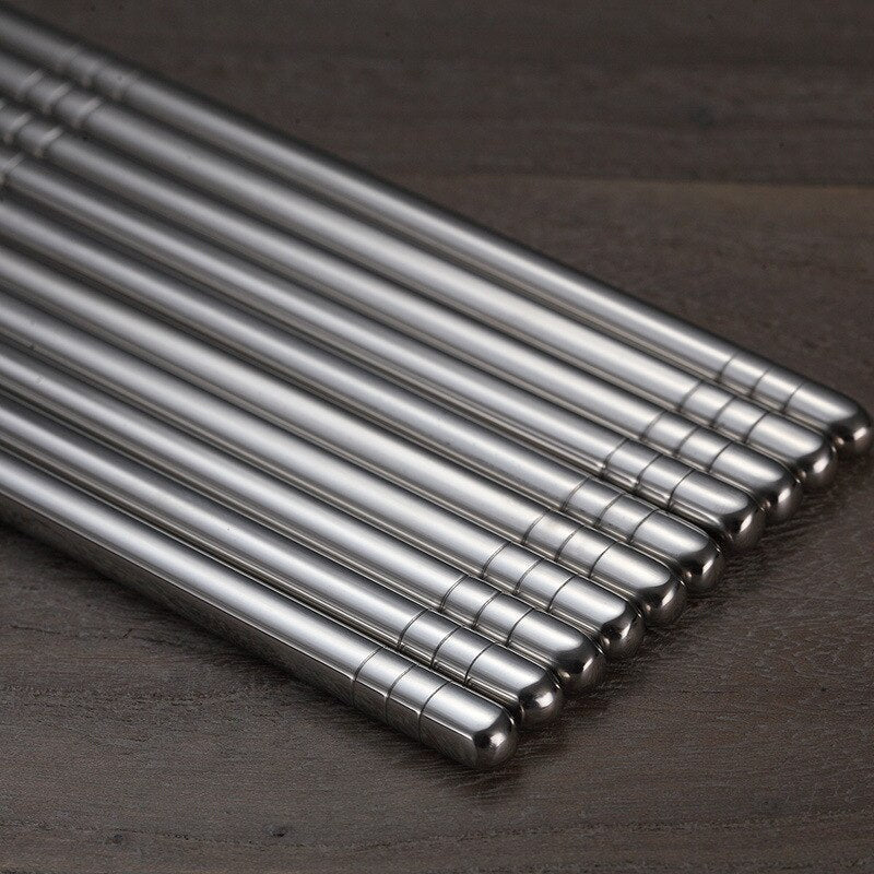 Stainless Steel Chopsticks — Ergonomic Grip, Durable Finish