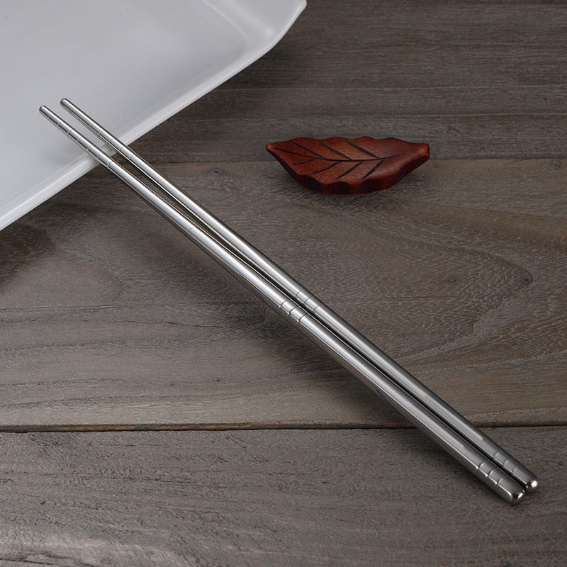 Stainless Steel Chopsticks — Ergonomic Grip, Durable Finish