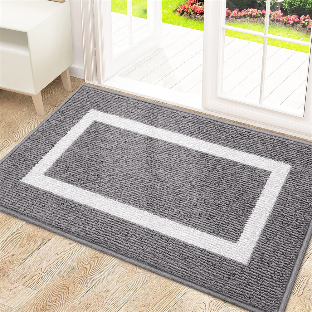 Elegant Tightly Woven Dirt-Absorbing Doormat — Non-Slip Base